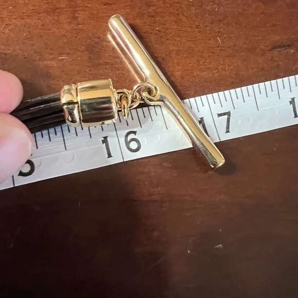 UNOde50 Meeting Point necklace gold/brown 16” NEW - Picture 6 of 6